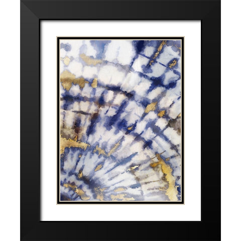Tye Dye II Black Modern Wood Framed Art Print with Double Matting by Watts, Eva