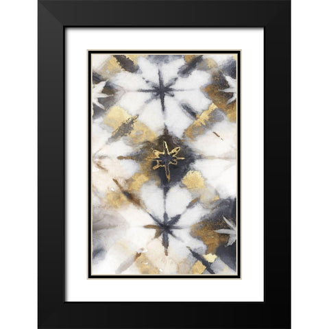 Tye Dye IV Neutral Version Black Modern Wood Framed Art Print with Double Matting by Watts, Eva