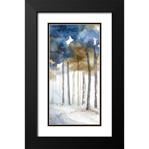 In the Blue Forest II Black Modern Wood Framed Art Print with Double Matting by Watts, Eva