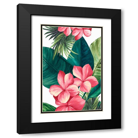 Edens Garden Black Modern Wood Framed Art Print with Double Matting by Watts, Eva
