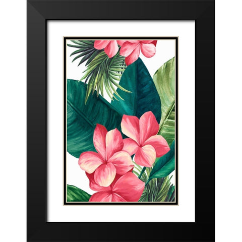 Edens Garden Black Modern Wood Framed Art Print with Double Matting by Watts, Eva
