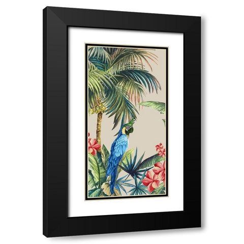 Tropicano II Black Modern Wood Framed Art Print with Double Matting by Watts, Eva