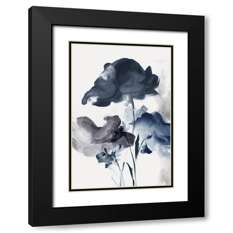 Azura Bouquet II Black Modern Wood Framed Art Print with Double Matting by Watts, Eva