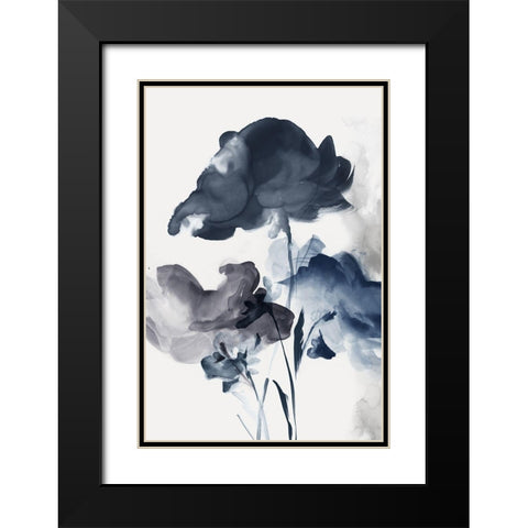Azura Bouquet II Black Modern Wood Framed Art Print with Double Matting by Watts, Eva