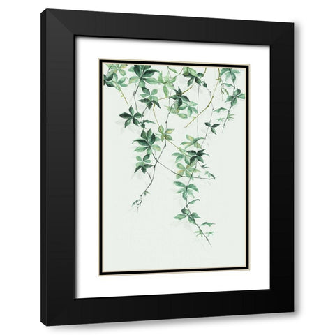 Enchanting Vine Black Modern Wood Framed Art Print with Double Matting by Watts, Eva