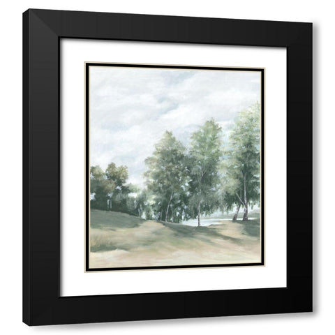 At The Cottage Black Modern Wood Framed Art Print with Double Matting by Watts, Eva