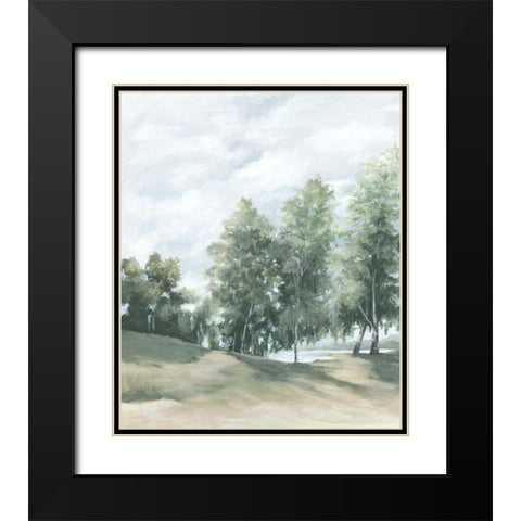 At The Cottage Black Modern Wood Framed Art Print with Double Matting by Watts, Eva