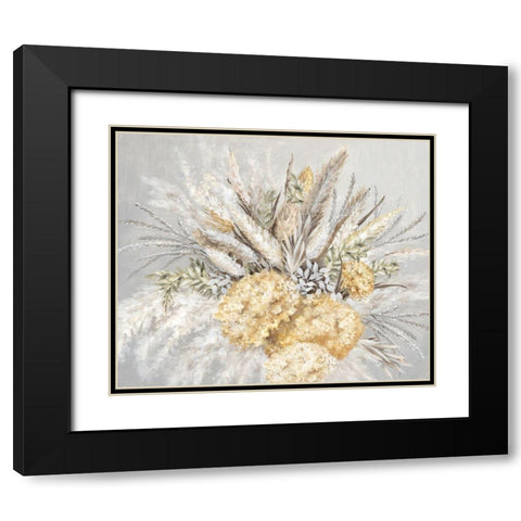Harpers Bouquet Black Modern Wood Framed Art Print with Double Matting by Watts, Eva