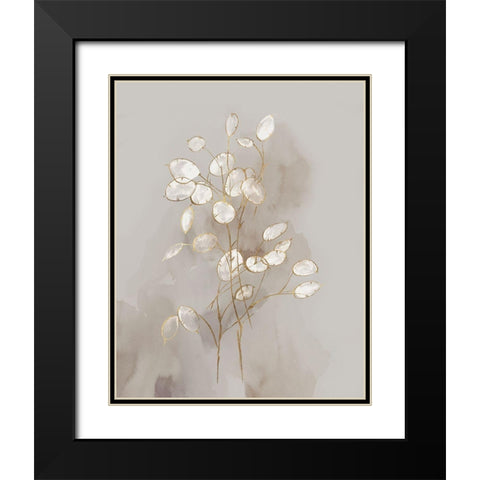 Transparent I Black Modern Wood Framed Art Print with Double Matting by Watts, Eva