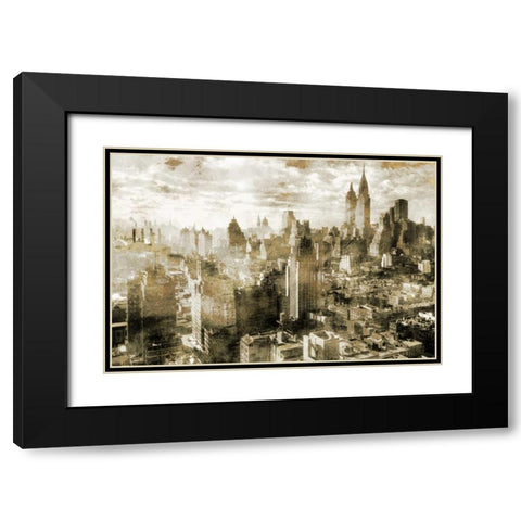New York Classic Black Modern Wood Framed Art Print with Double Matting by Roozbeh