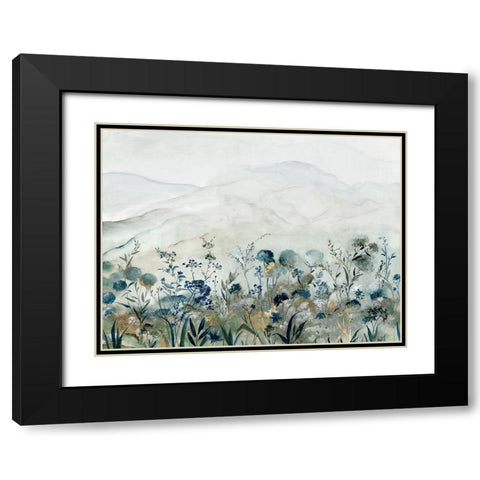 Bluebell Field Black Modern Wood Framed Art Print with Double Matting by Pearce, Allison