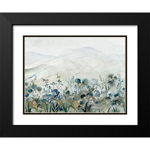 Bluebell Field Black Modern Wood Framed Art Print with Double Matting by Pearce, Allison