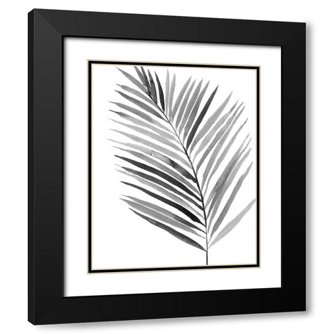 BW Palm IV Black Modern Wood Framed Art Print with Double Matting by PI Studio