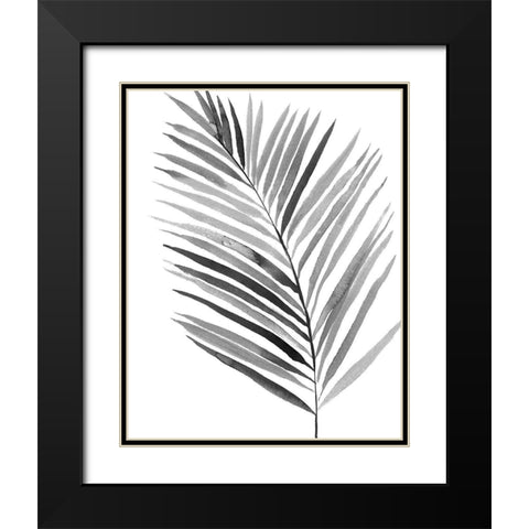 BW Palm IV Black Modern Wood Framed Art Print with Double Matting by PI Studio