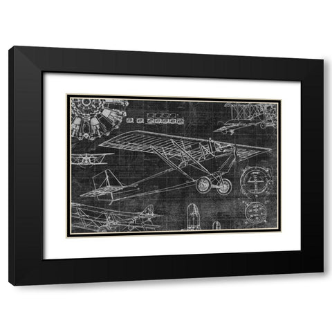 Vintage Aviation I Black Modern Wood Framed Art Print with Double Matting by Selkirk, Edward