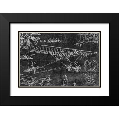 Vintage Aviation I Black Modern Wood Framed Art Print with Double Matting by Selkirk, Edward