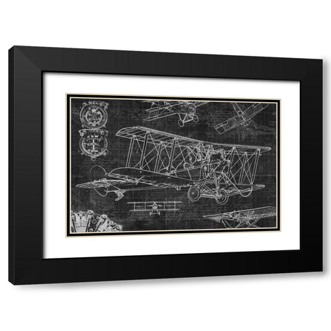 Vintage Aviation II Black Modern Wood Framed Art Print with Double Matting by Selkirk, Edward