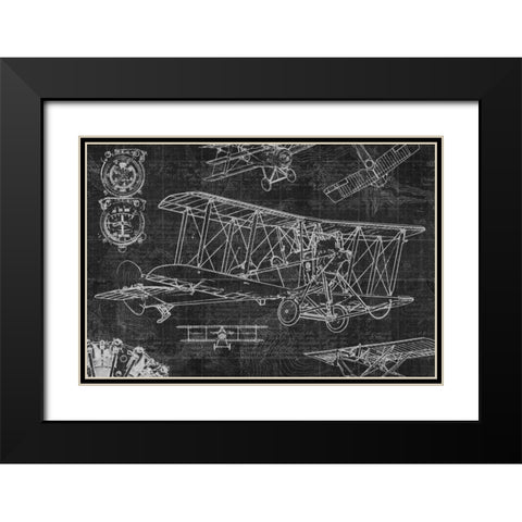 Vintage Aviation II Black Modern Wood Framed Art Print with Double Matting by Selkirk, Edward