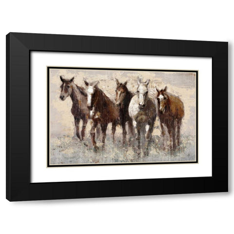 Harras Black Modern Wood Framed Art Print with Double Matting by Selkirk, Edward