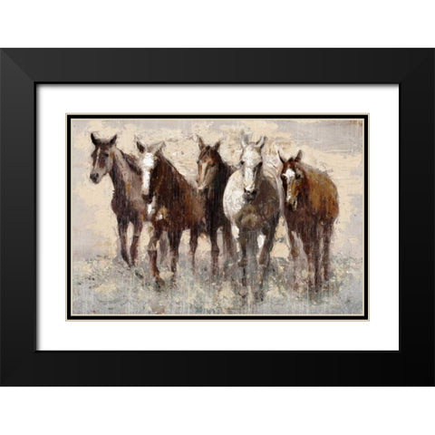 Harras Black Modern Wood Framed Art Print with Double Matting by Selkirk, Edward