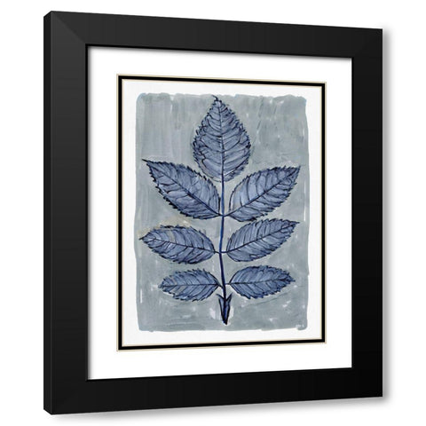 Modern Botanical Study II Black Modern Wood Framed Art Print with Double Matting by Stellar Design Studio