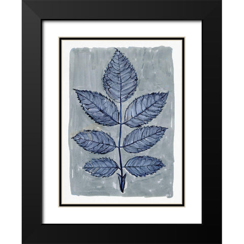 Modern Botanical Study II Black Modern Wood Framed Art Print with Double Matting by Stellar Design Studio