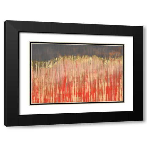 Pink Landscape I Black Modern Wood Framed Art Print with Double Matting by Wilde, Susan