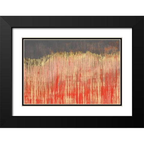 Pink Landscape I Black Modern Wood Framed Art Print with Double Matting by Wilde, Susan