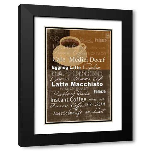 Cafe Collection - Mini Black Modern Wood Framed Art Print with Double Matting by Wilson, Aimee