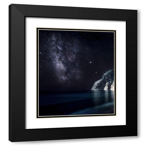 Stars In The South Black Modern Wood Framed Art Print with Double Matting by Artemiadi, Dora