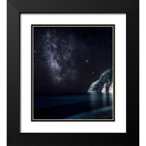 Stars In The South Black Modern Wood Framed Art Print with Double Matting by Artemiadi, Dora