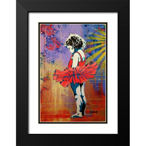 Lifes A Dance 2 Black Modern Wood Framed Art Print with Double Matting by AbcArtAttack