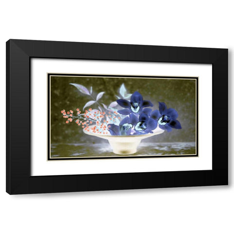 Floral Color - 18 Black Modern Wood Framed Art Print with Double Matting by Blaustein, Alan