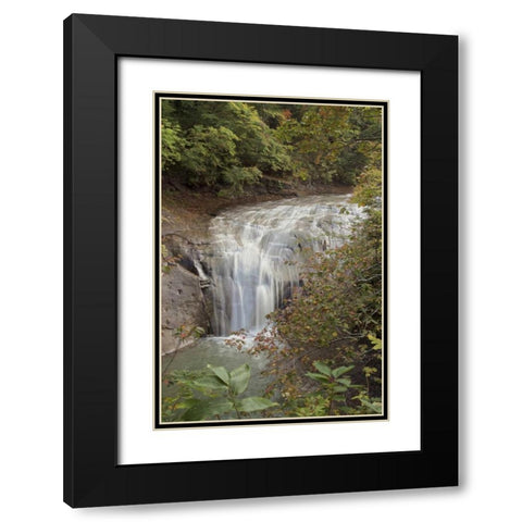 Hokkaido Waterfall - 2 Black Modern Wood Framed Art Print with Double Matting by Blaustein, Alan
