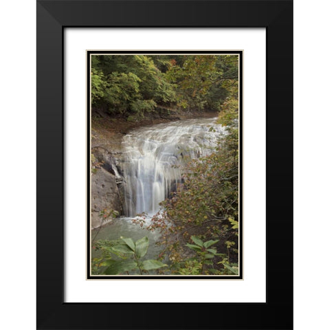Hokkaido Waterfall - 2 Black Modern Wood Framed Art Print with Double Matting by Blaustein, Alan