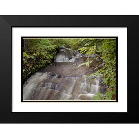 Hokkaido Waterfall - 3 Black Modern Wood Framed Art Print with Double Matting by Blaustein, Alan