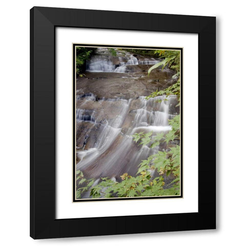 Hokkaido Waterfall - 5 Black Modern Wood Framed Art Print with Double Matting by Blaustein, Alan