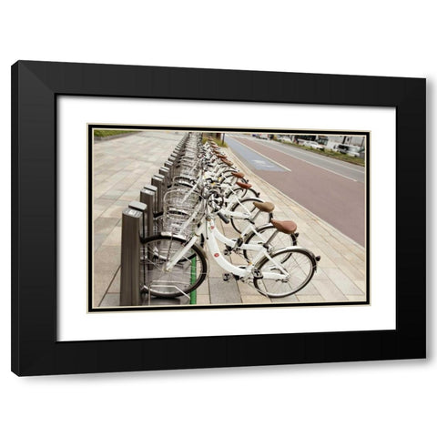 Japan Bicycle - 7 Black Modern Wood Framed Art Print with Double Matting by Blaustein, Alan