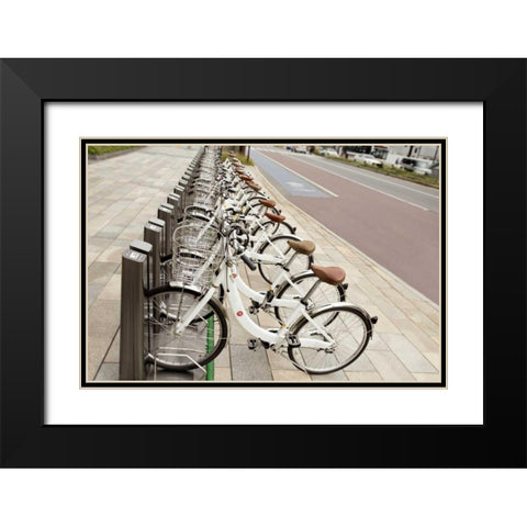 Japan Bicycle - 7 Black Modern Wood Framed Art Print with Double Matting by Blaustein, Alan