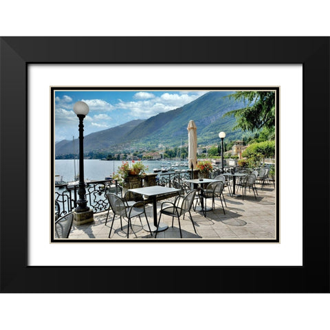 Lake Caffe #4 Black Modern Wood Framed Art Print with Double Matting by Blaustein, Alan