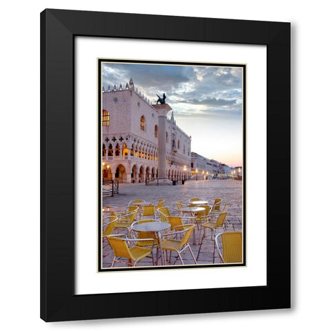 Piazza San Marco At Sunrise #5 Black Modern Wood Framed Art Print with Double Matting by Blaustein, Alan