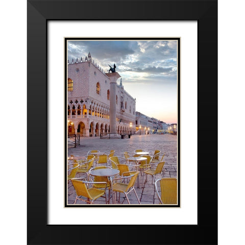 Piazza San Marco At Sunrise #5 Black Modern Wood Framed Art Print with Double Matting by Blaustein, Alan