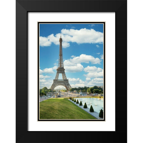 Eiffel Tower View III Black Modern Wood Framed Art Print with Double Matting by Blaustein, Alan