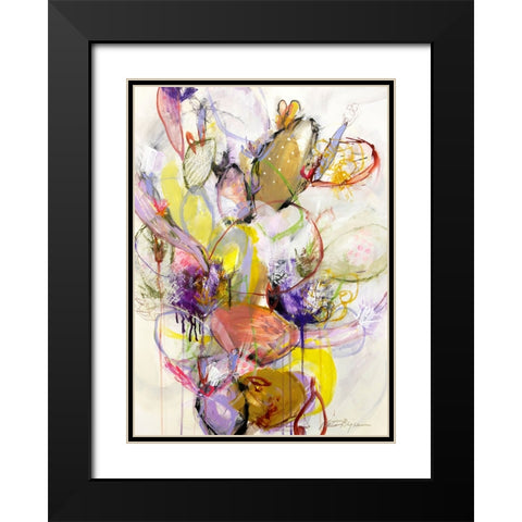 Cosmic Pear Cactus 3 Black Modern Wood Framed Art Print with Double Matting by Bujna, Kati