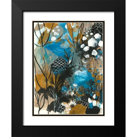 January Song Black Modern Wood Framed Art Print with Double Matting by Capri, Corina