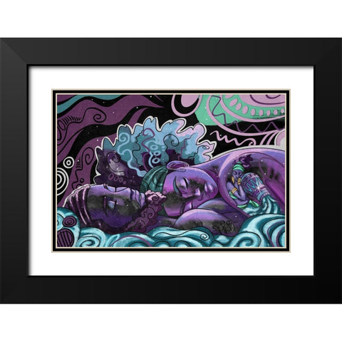 Safety Black Modern Wood Framed Art Print with Double Matting by Copeland, Justin