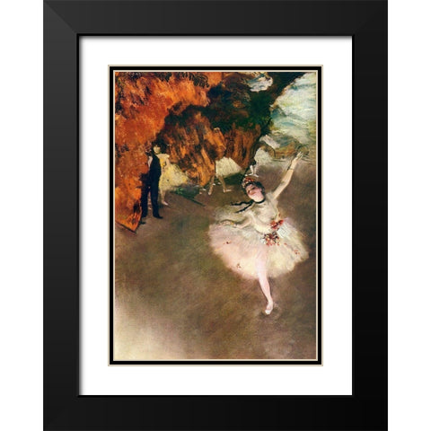 Ballet - l’étoile (Rosita Mauri) Black Modern Wood Framed Art Print with Double Matting by Degas, Edgar