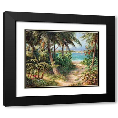 Bahama Sail Black Modern Wood Framed Art Print with Double Matting by Fronckowiak, Art