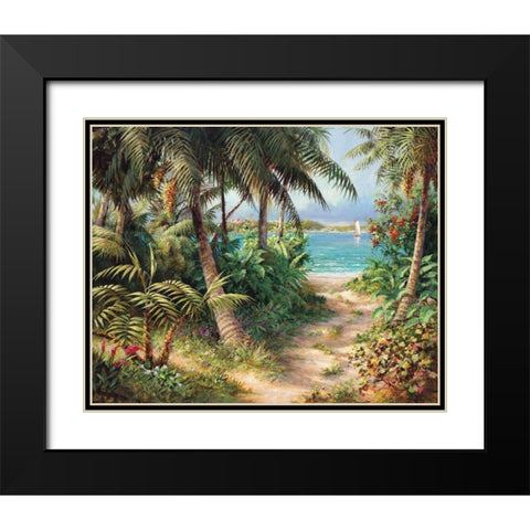 Bahama Sail Black Modern Wood Framed Art Print with Double Matting by Fronckowiak, Art