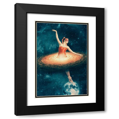 Prima Ballerina Assoluta Black Modern Wood Framed Art Print with Double Matting by Flores, Paula Belle